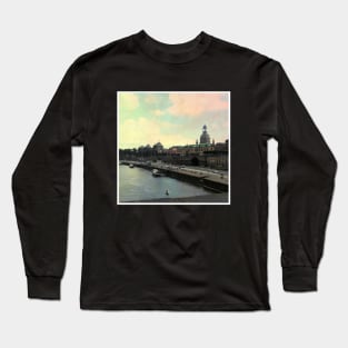 Beautiful Retro Photography from Dresden Germany sightseeing with rainbow sky Long Sleeve T-Shirt